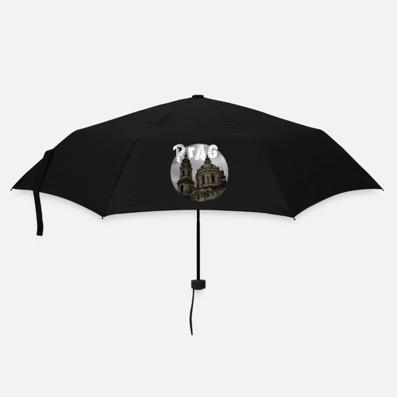 Städteshirt "Prag" - Regenschirm (klein) - Schwarz