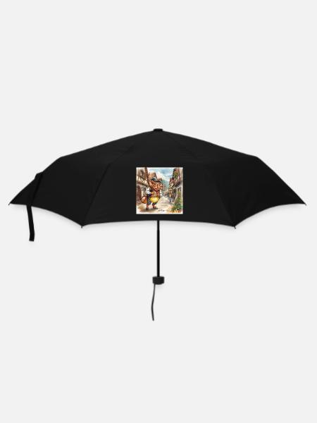 Goblin am Weihnachtsmarkt - Regenschirm (klein) - Schwarz