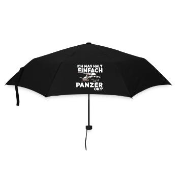 Panzer Kampfpanzer Panzerkampfwagen Panzerfahrer - Regenschirm (klein) - Schwarz - Vorne