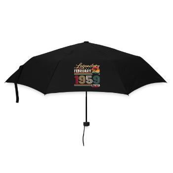 Cadeau d'anniversaire 66 ans Homme Original Février 1959 - Parapluie standard - noir - Devant