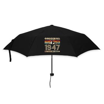 76e anniversaire Original Novembre Né 1947 - Parapluie standard - noir - Devant