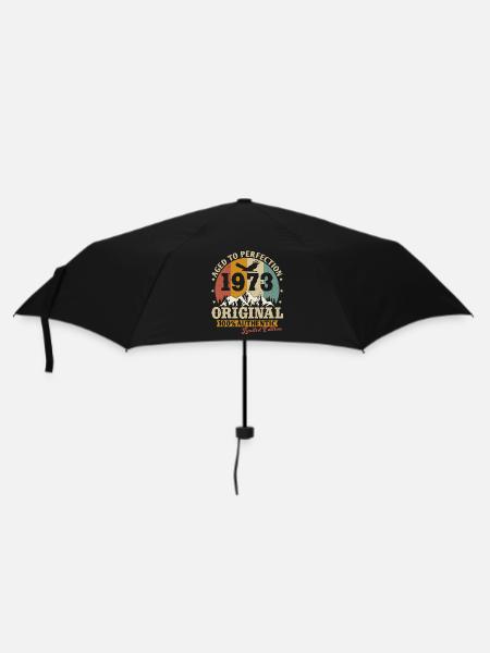 Vintage 1973 Vintage Anniversaire Rétro Cadeau - Parapluie standard - noir