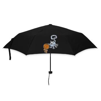 Chat jouant avec une balle - Parapluie standard - noir - Devant