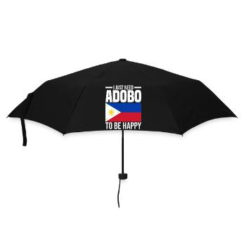 Philippinen Flagge - Regenschirm (klein) - Schwarz - Vorne