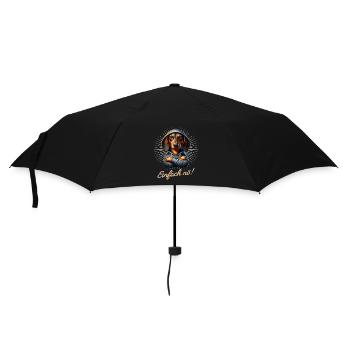 Einfach nö! Nein! - Dackel Teckel - Regenschirm (klein) - Schwarz - Vorne