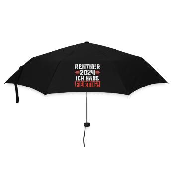 Rentner 2024 Ich habe fertig! - Regenschirm (klein) - Schwarz - Vorne