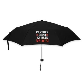 Rentner 2023 Ich habe fertig! - Regenschirm (klein) - Schwarz - Vorne