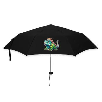 Leguan - Regenschirm (klein) - Schwarz - Vorne