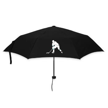 Ice Hockey Spieler Symbol - Regenschirm (klein) - Schwarz - Vorne