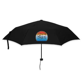 Retro Aquarium Aquaristik Fische Heimaquarium - Regenschirm (klein) - Schwarz - Vorne