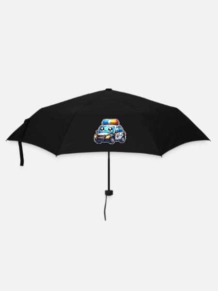 Polizei - Regenschirm (klein) - Schwarz