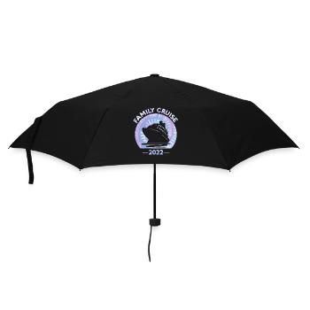 Familienkreuzfahrt 2022 Tie Dye Print für Kreuzfahrt - Regenschirm (klein) - Schwarz - Vorne