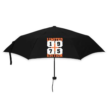 1975 birthday 47 years anniversary limited edition - Umbrella (small) - black - Front