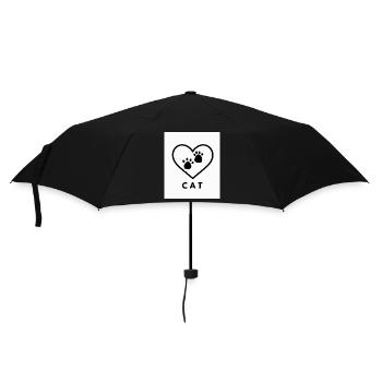 Cat Love - Umbrella (small) - black - Front
