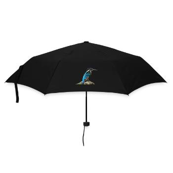 Eisvogel - Regenschirm (klein) - Schwarz - Vorne