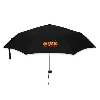 Citrouille Halloween Comic Party - Parapluie standard - noir - Devant