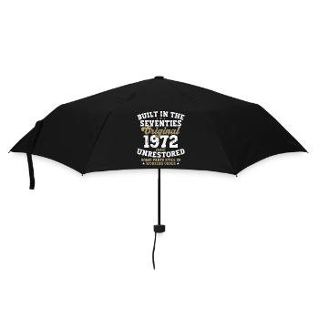 Built in the seventies 1972 50th birthday men - Umbrella (small) - black - Front