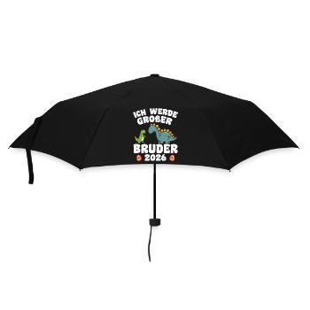 Ich Werde Großer Bruder 2026 - Regenschirm (klein) - Schwarz - Vorne