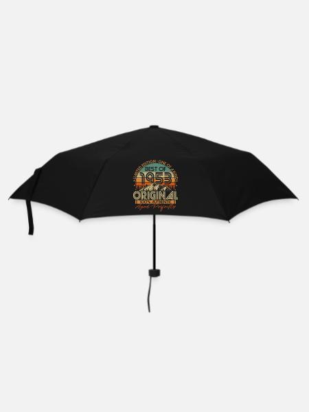 Né en 1953 Vintage Anniversaire Rétro - Parapluie standard - noir