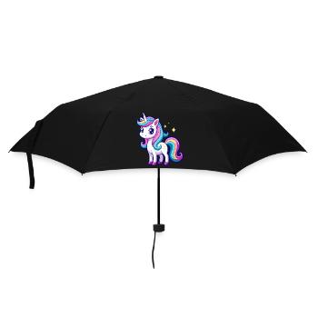 Licorne arc-en-ciel mignonne - Parapluie standard - noir - Devant