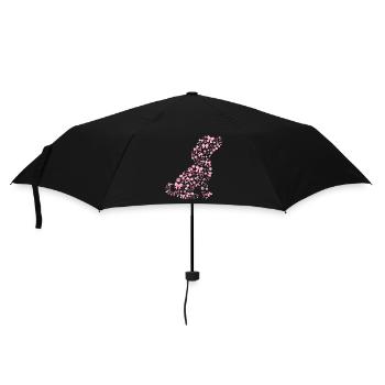 Cute Pink Dog Bow Cute Gift - Umbrella (small) - black - Front