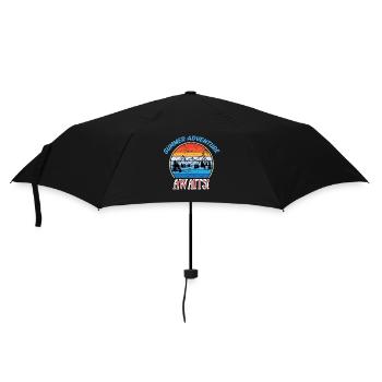 Summer adventure awaits camper T-Shirt - Umbrella (small) - black - Front