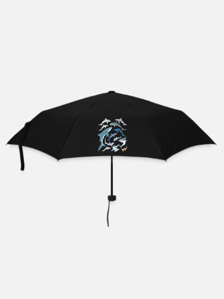 Tigerhai Blauhai Walhai Haiarten - Regenschirm (klein) - Schwarz