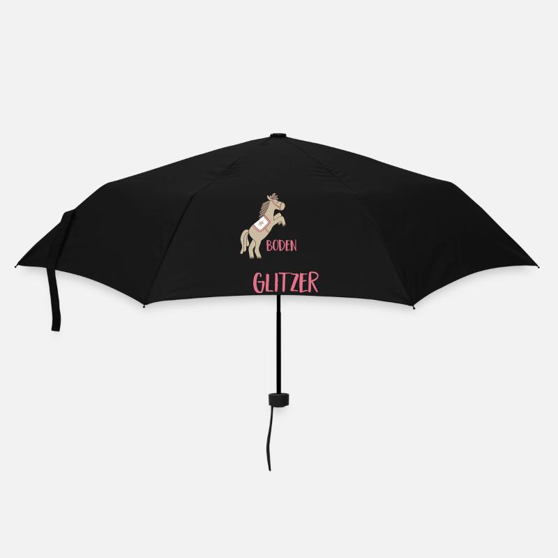 Lustiger Spruch - Regenschirm (klein) - Schwarz