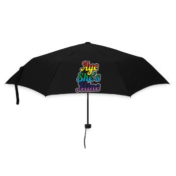Gay Pride Schwul Lesbisch LGBT LGBTQ Geschenk - Regenschirm (klein) - Schwarz - Vorne