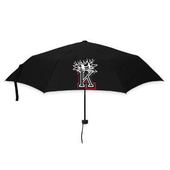 Letter K with crown - Umbrella (small) - black - Front