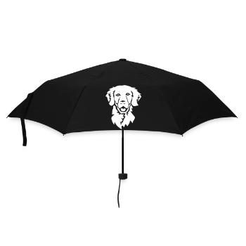Golden Retriever Head "Black Edition" - Umbrella (small) - black - Front