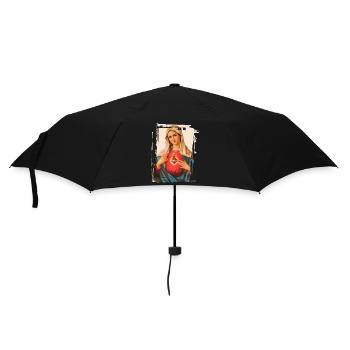 Holly Mary Maria Madonna Mariana Jungfrau Maria - Regenschirm (klein) - Schwarz - Vorne