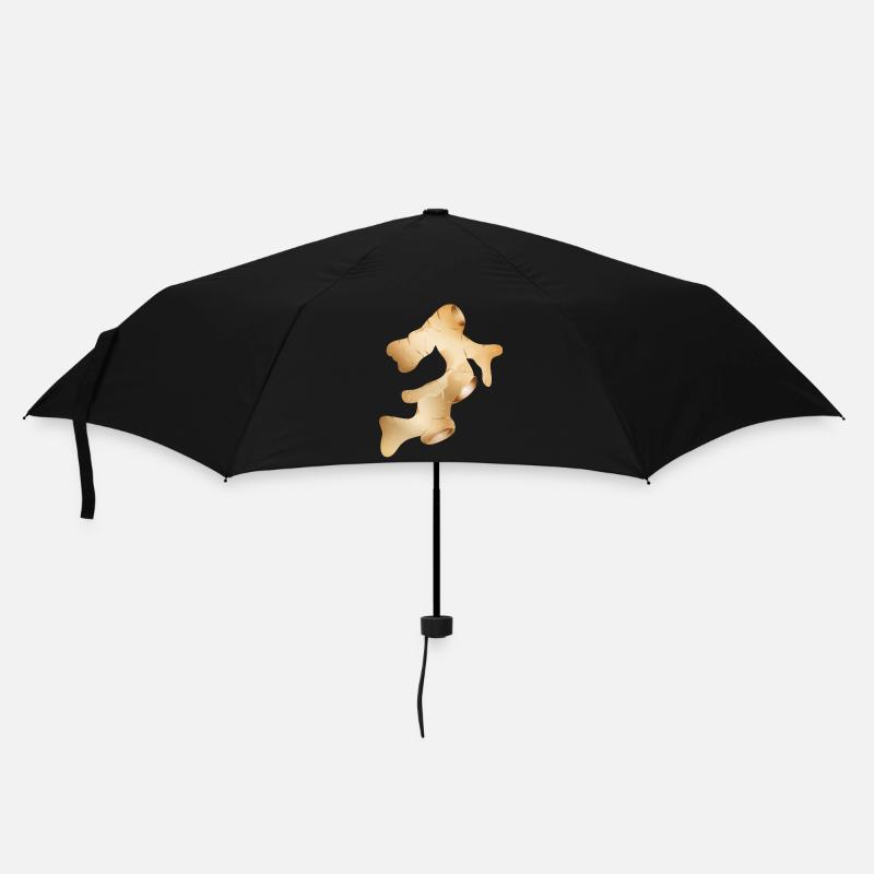 schöne glänzend frische Ingwer Knolle - Regenschirm (klein) - Schwarz