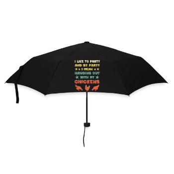 Chicken chickens - Umbrella (small) - black - Front