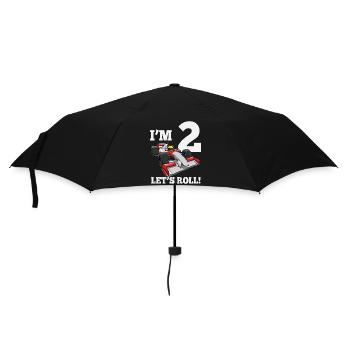 I Am 2 Let's Roll racing car for 2 year old - Umbrella (small) - black - Front