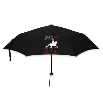 Je peux pas j'ai dressage cadeau équitation cheval - Parapluie standard - noir - Devant