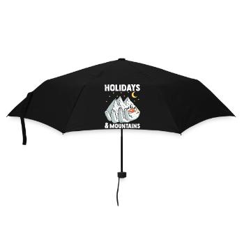 Holidays And Mountains Nature Camping Lover Proud - Umbrella (small) - black - Front