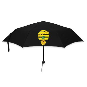 kawaii pineapple fun - Regenschirm (klein) - Schwarz - Vorne