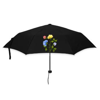 Fleur - Parapluie standard - noir - Devant