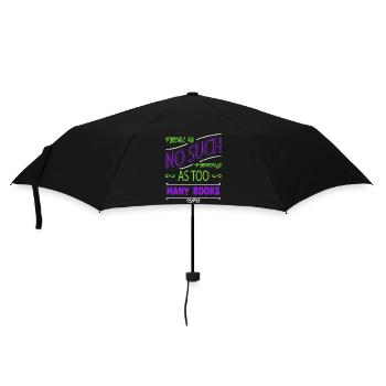readers birthday present idea geek joke book lover - Regenschirm (klein) - Schwarz - Vorne