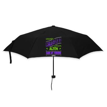 alter mann humor spaß vatertag welpe boxer bday - Regenschirm (klein) - Schwarz - Vorne