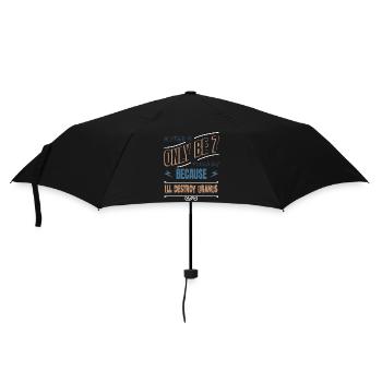humor geek telescope present earth celestial - Regenschirm (klein) - Schwarz - Vorne