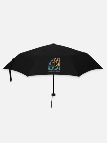 Eat Fish Repeat: I Don’t Need Sleep - Umbrella (small) - black