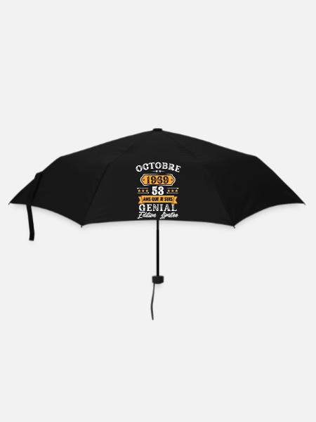 Cadeau D'anniversaire 53 Ans Octobre 1969 Rétro - Parapluie standard - noir