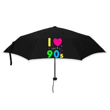 I love the 90's - Umbrella (small) - black - Front