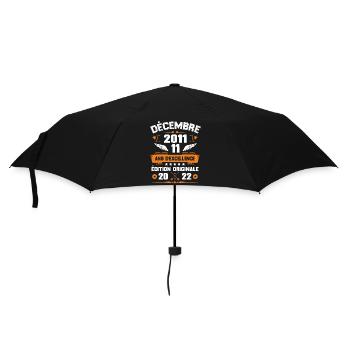 Décembre 2011 Idée Cadeau D'anniversaire 11 Ans - Parapluie standard - noir - Devant