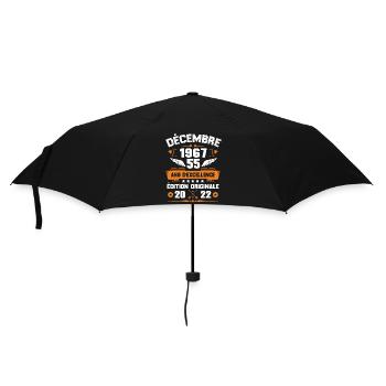 Décembre 1967 Idée Cadeau D'anniversaire 55 Ans - Parapluie standard - noir - Devant