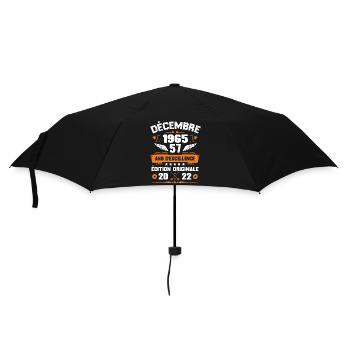 Décembre 1965 Idée Cadeau D'anniversaire 57 Ans - Parapluie standard - noir - Devant