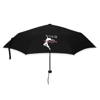 Aus dem Weg ich muss tanzen - Regenschirm (klein) - Schwarz - Vorne