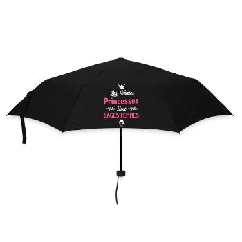 princesse et sage-femme / humour sage-femme - Parapluie standard - noir - Devant